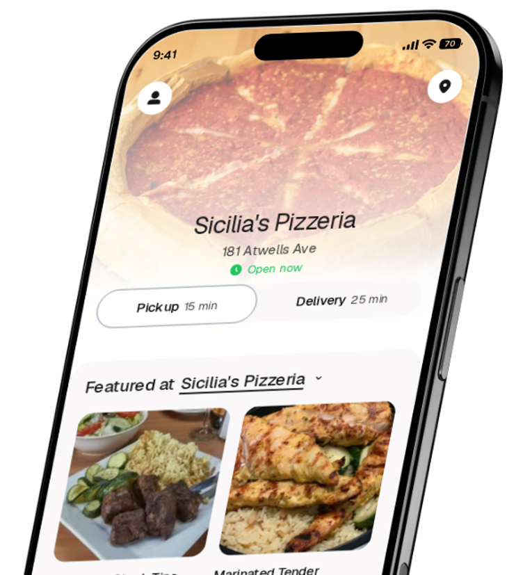 Sicilia's Pizzeria app preview